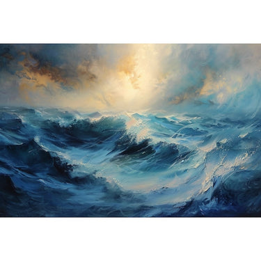 Ocean Waves Abstract Canvas